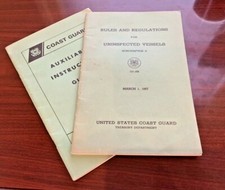 2 Coast Guard Booklets  Aux. Instructors Guide, Rules  Regulations  USCG 1967