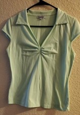 Women Summer Short Sleeve T Shirt Neck V Casual Blouse