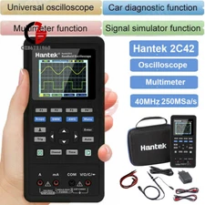 2 in1 Hantek 2 Channel Handheld Oscilloscope 2C42 DMM Multimeter Tester 40/70MHz