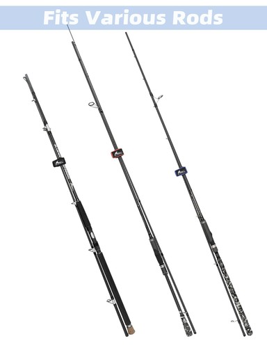 BLUEWING Fishing Rod Wraps Belts Pole Straps 9.8inch 3pcs Jig Wraps US Seller - Picture 2 of 19