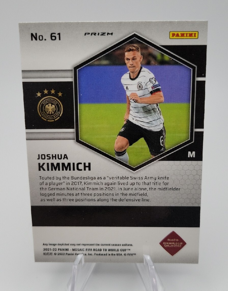 2021-22 Panini Mosaic FIFA Reactive Red Mosaic #61 JOSHUA KIMMICH