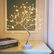 Fairy Light Spirit Tree,20" Tabletop Bonsai 108 LED Tree Light, USB or Battery