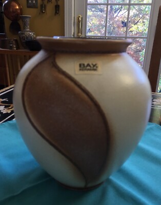 Bay Keramik Brown/ Beige Vase  Mid- Century W. Germany  650 21