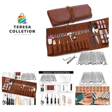 Leather Craft Tools Leather Working Tools Kit with Custom Storage Bag Leather...