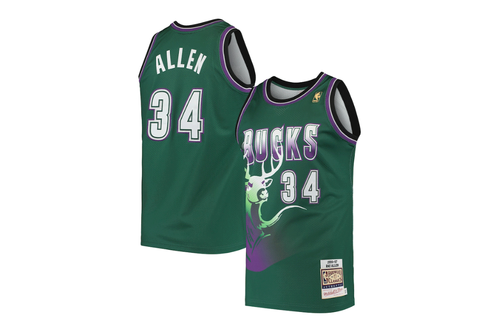 Mitchell & Ness NBA Milwaukee Bucks Ray Allen #34 96 Swingman