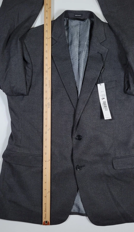 Chaqueta Abrigo Deportivo Tahari Joe Para Hombres 40R Performance Moderno Gris 40 R Foto 4 de 4