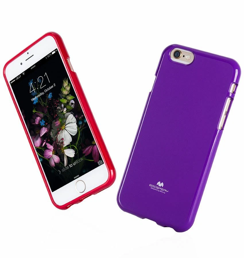 Funda a prueba de golpes TPU de silicona para iPhone 6+/6s+ (PLUS) Mercury Goospery Pearl Jelly Foto 3 de 4
