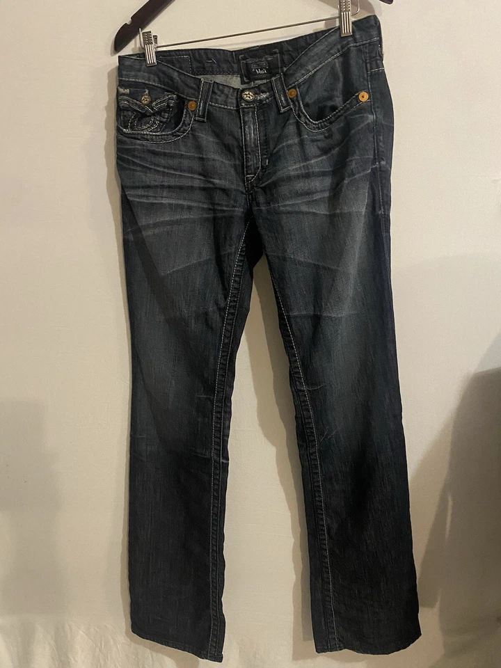 Pantalones de mezclilla Big Star Miki para hombre tiro bajo Liv Blowout Bootcut talla 32L/32. Foto 2 de 4