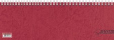 Glocken Tischkalender Querterminbuch 2026 rot