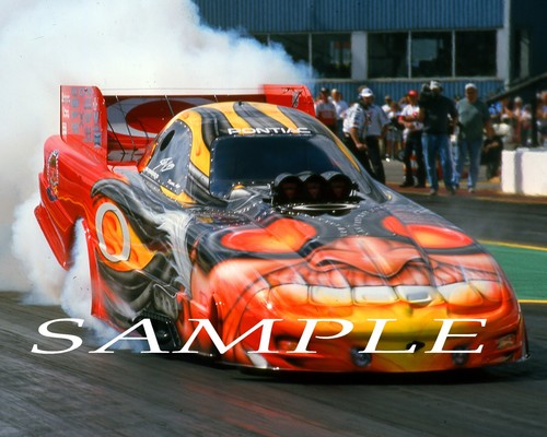 SCOTTY CANNON OAKLEY FUNNY CAR AWESOME BURNOUT 8X10 GLOSSY PHOTO #B2