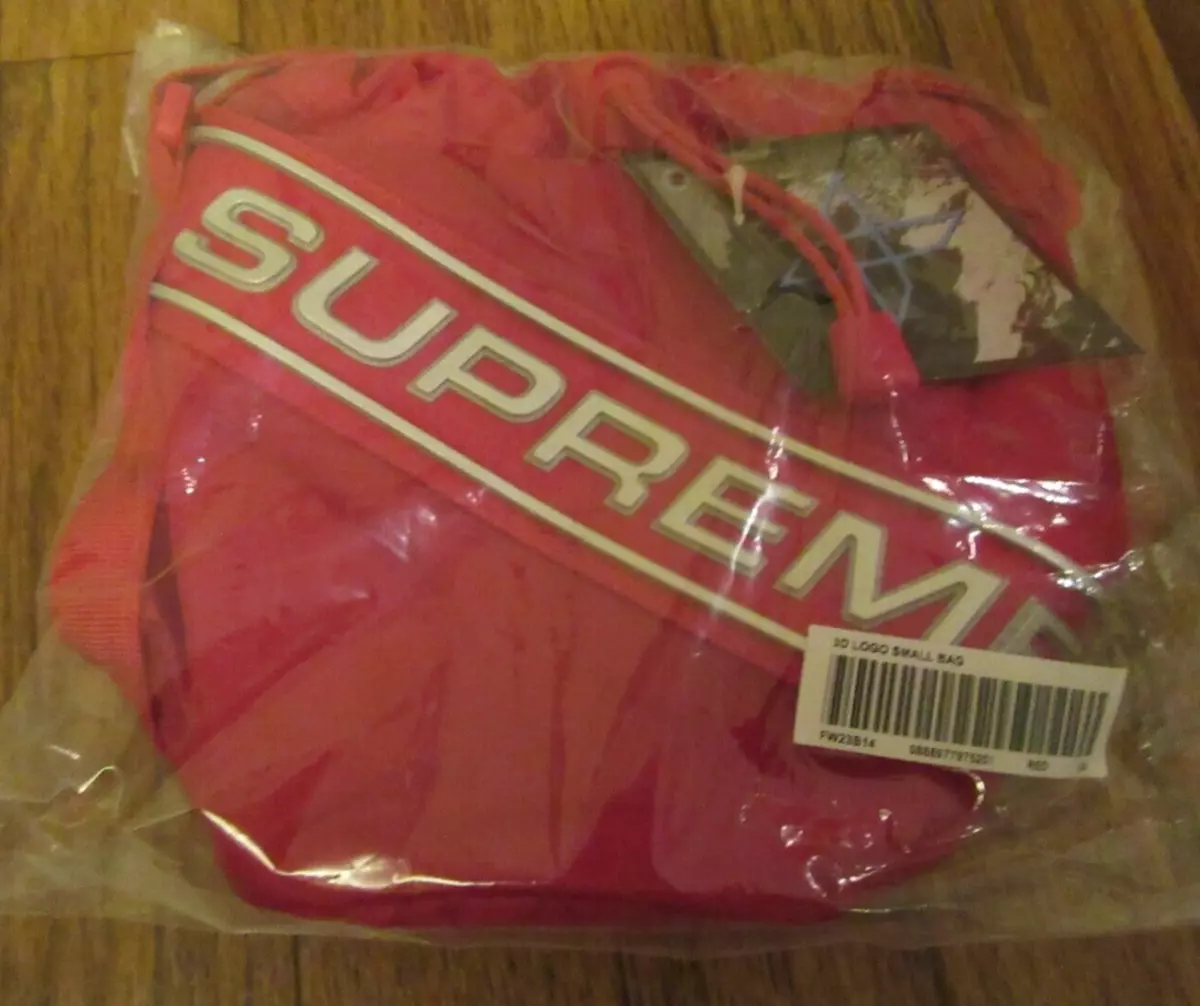 Supreme 3D Logo Small Cinch Pouch Bag Red FW23 Supreme New York