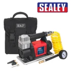 Sealey MAC04 12v Heavy Plugin Car Bike Digital Tyre Inflator Air Compressor Pump