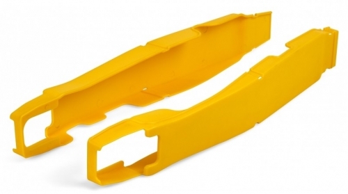 Protection bras oscillant Polisport jaune pour éviter les rayures de chaîne Suzuki RMZ 250