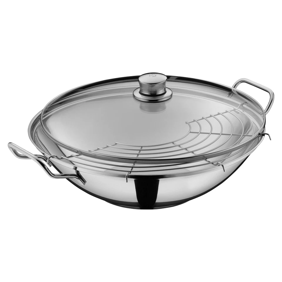WMF Party Wok-Set TAIWAN 36 cm Edelstahl mit Glasdeckel INDUKTION - Bild 1 von 1