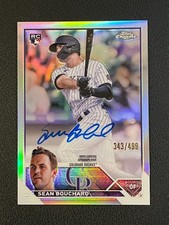 Sean Bouchard 2023 Topps Chrome Rookie Auto Refractor /499 Rockies 