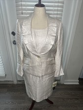 Nine West Suits White 2 Piece Dress Set