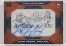 2019 Panini XR Luminous Endorsements Orange 19/25 Darrell Henderson Auto fm0
