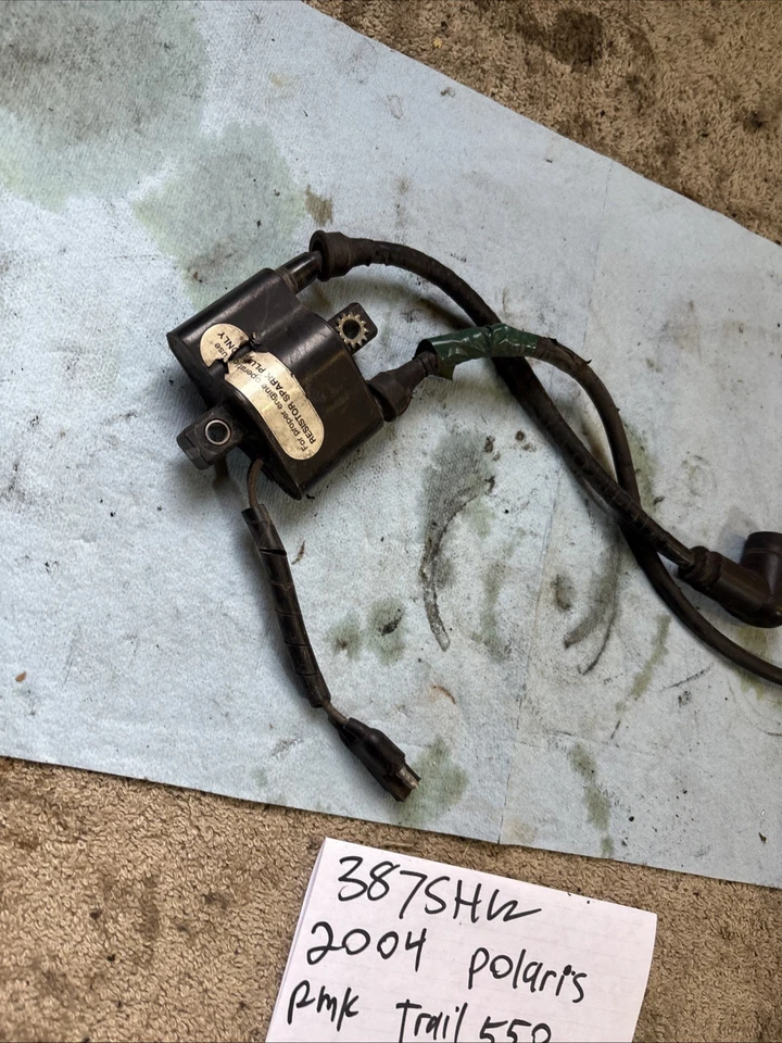 2004 Polaris RMK trail 550 ignition coil spark plug wires 387 - Image 4 of 4