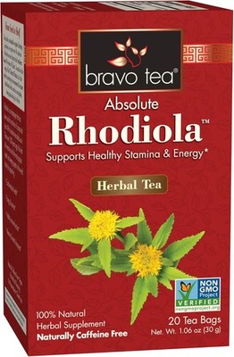 Bravo Tea Absolute Rhodiola Herbal Tea Caffeine Free, 20 Tea