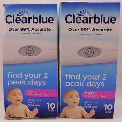 2PK Clearblue Digital Ovulation Test 10 Tests EACH Exp: 7/31/27 New & Sealed