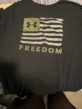 Under Armour Mens 2XL Black Freedom Flag Grap...