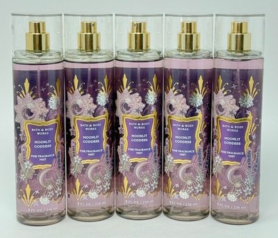 5 NEW BATH & BODY WORKS MOONLIT GODDESS FINE FRAGRANCE MIST SPRAY 8 OZ LARGE
