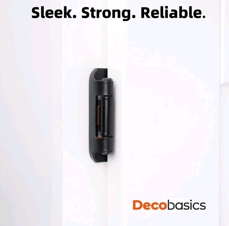 DecoBasics 20-Pack Black Cabinet Hinges 1/2" Overlay – Self-Closing