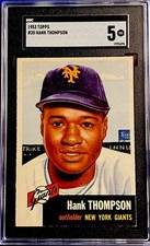 1953 TOPPS #20 HANK THOMPSON SGC 5 EX *VERY NICE W/SCRATCH FREE GRADED CARD CASE