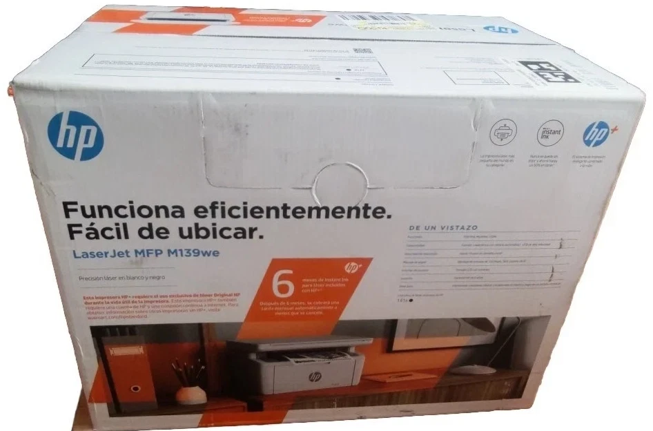 HP LaserJet MFP M139we Wireless All-in-One Printer – Smart, White - Image 2 of 3