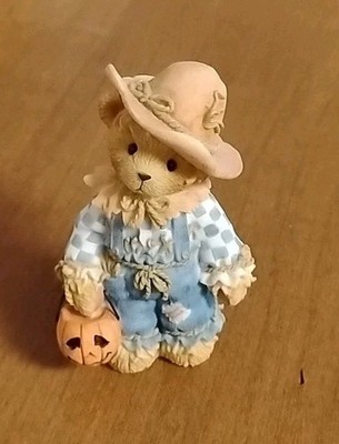 Cherished Teddies.  Tom. 2001.  Scarecrow/ Pumpkin