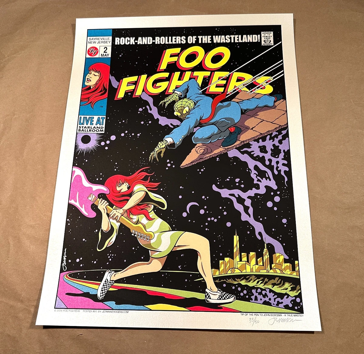 シルクスクリーンポスFOOFIGHTERS フレーム付き Foo Fighters Memorabilia for sale | eBay