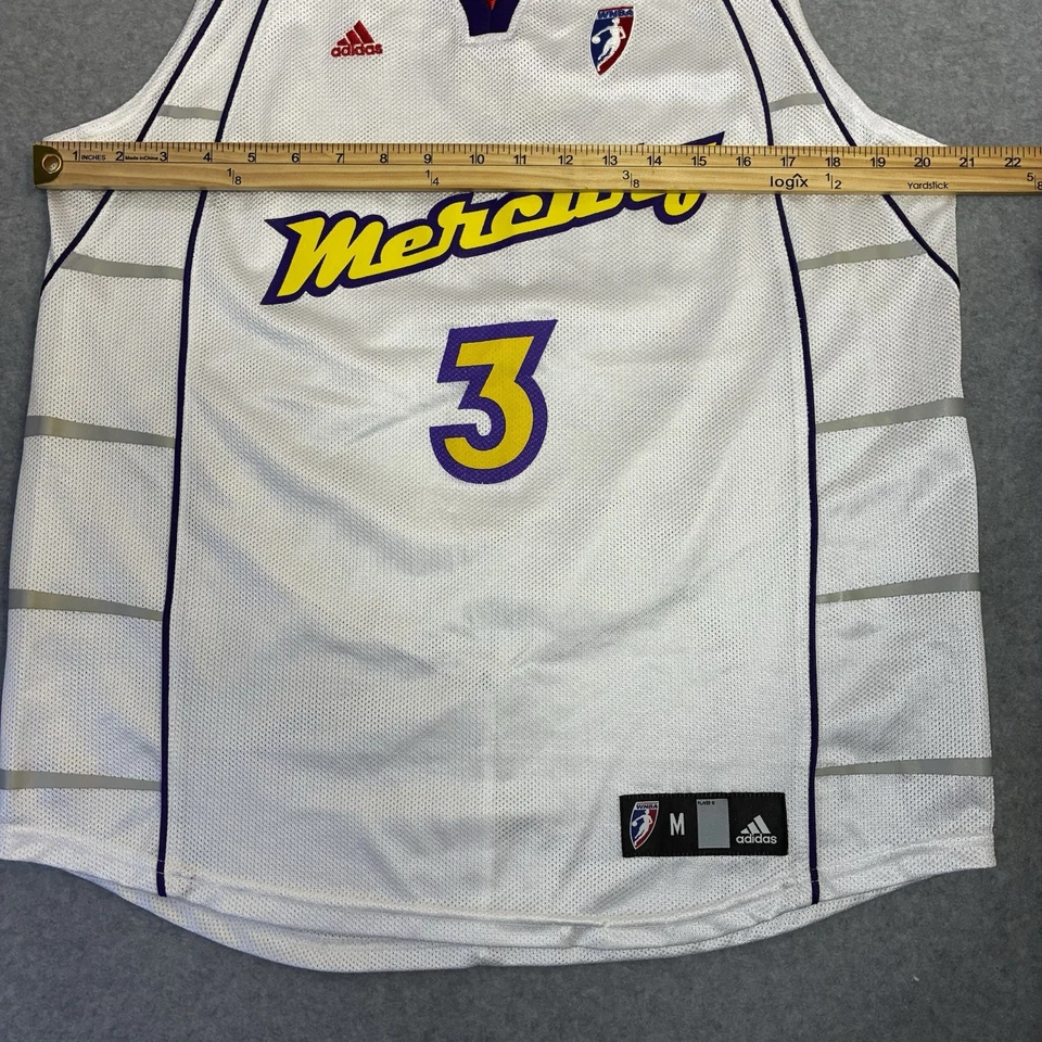 Camiseta Adidas Phoenix Mercury Taurasi #3 WNBA Malla Blanca Talla M Foto 4 de 4