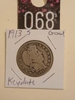 1913s Semi Keydate Barber Half Silver Good Nice Coin