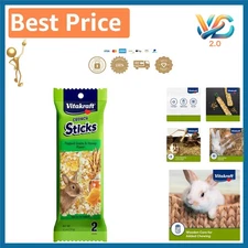 Vitakraft Rabbit Treats 2 Pack Popped Grains & Honey, Long Lasting Chewing