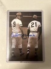 Bill Mazeroski AUTOGRAPHED Roberto Clemente Postcard 4x6 (Blue Ink)