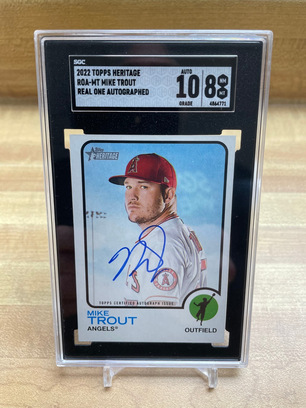 2022 TOPPS HERITAGE REAL ONE AUTO MIKE TROUT AUTOGRAPH ANGELS