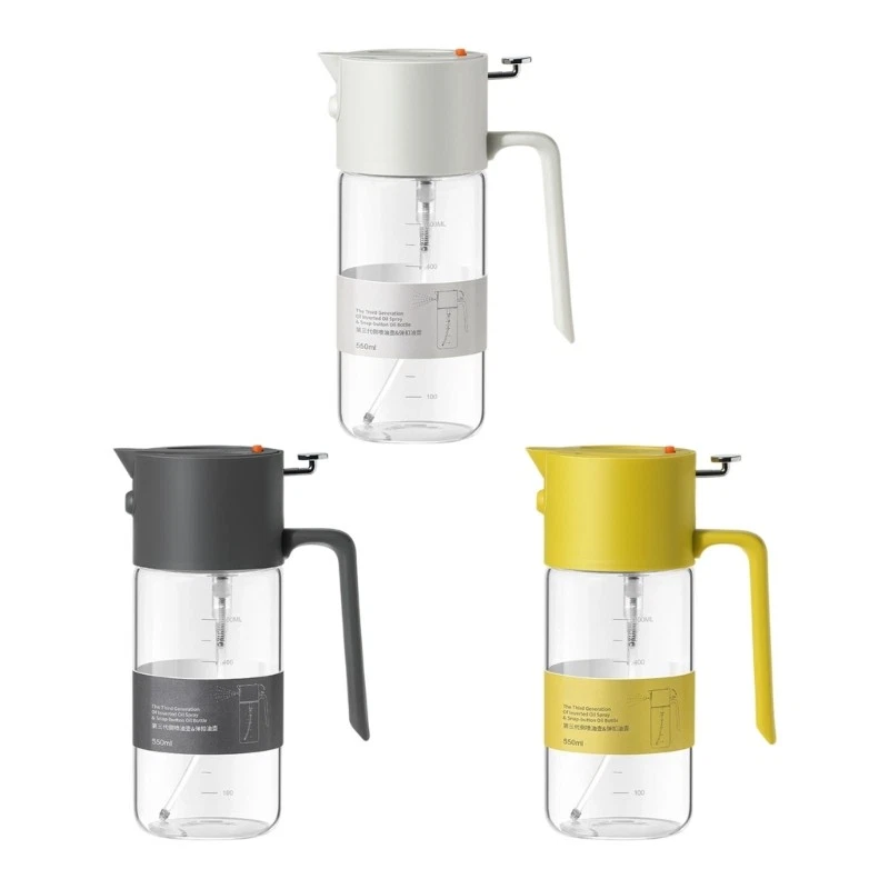 550ml Oil Sprayer And Dispenser Bottle For Kitchen Cooking Salad Baking Supplies
