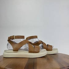 New Womens Cole Haan Grandpro Rally Castine Brown Platform Wedge Sandals Size 8