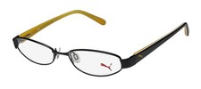 NEW PUMA 15357 PICO EYEGLASS FRAME 50-16-135 BK OVAL FULL-RIM UNISEX BLACK METAL