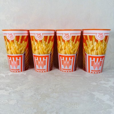 4 Whataburger Collectible Cups 75th Anniversary Fries Commemorative Edition NEW