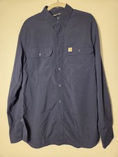 Carhartt Force  Relaxed Fit Lightweight Long Sleeve Shirt Gray Mens Size M