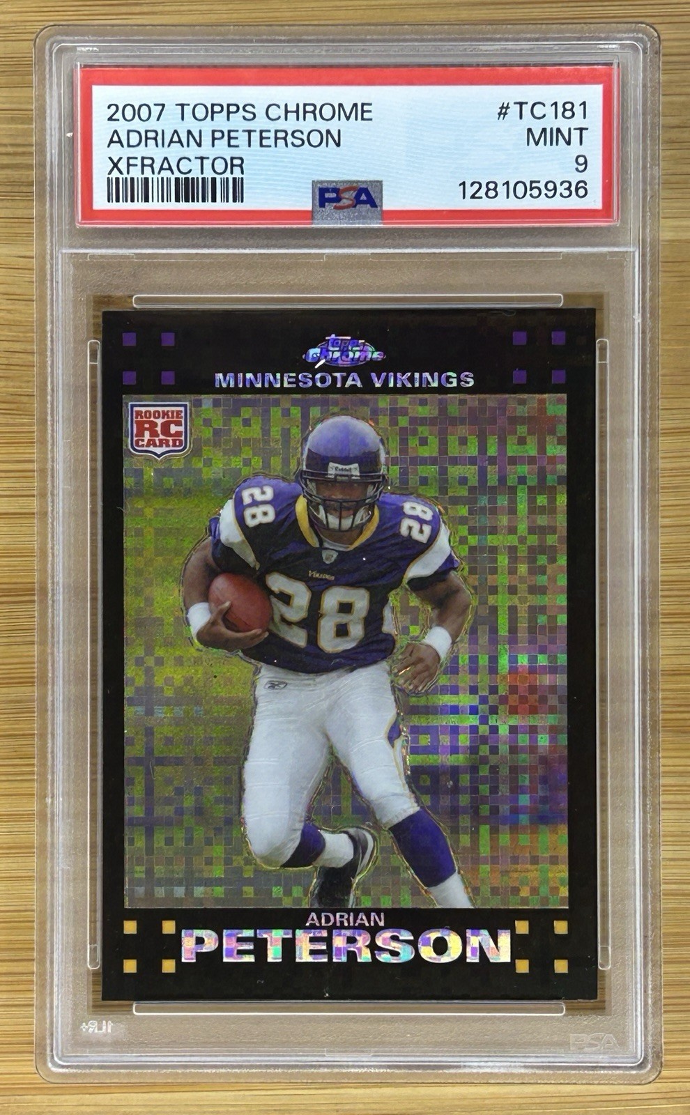 2007 Topps Chrome Adrian Peterson Rookie RC Xfractor PSA 9 Minnesota Vikings
