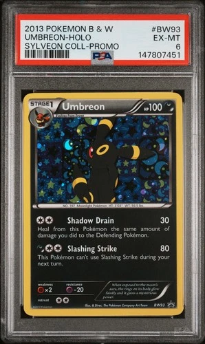 2013 POKEMON BLACK & WHITE PROMO SYLVEON COLLECTION #BW93 UMBREON-HOLO PSA 6