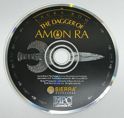 The Dagger of Amon Ra: A Laura Bow Mystery (PC, 1992) CD-ROM game w/ manual rare