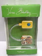 NEW Vera Bradley Clip Light for Books & E-readers LED Battery Provincial Yellow