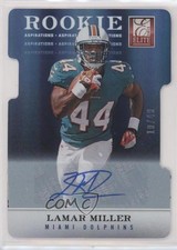 2012 Elite Rookie Aspirations Die-Cut Signatures 10/49 Lamar Miller Auto 0c6