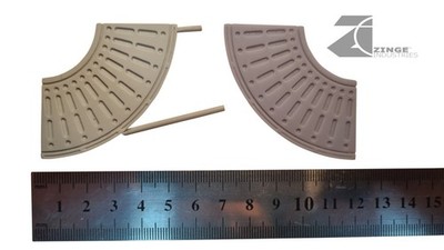 Zinge Industries große halbrunde Grills x2 Landschaft Umbau Bits S-GVE04