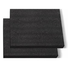 "Black Polyethylene Foam Sheets 2-Pack 12x16x1"" Thick Tool Case Packaging"