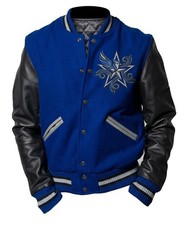 Premium Quality Men’s Blue & Black Varsity Letterman JackeT