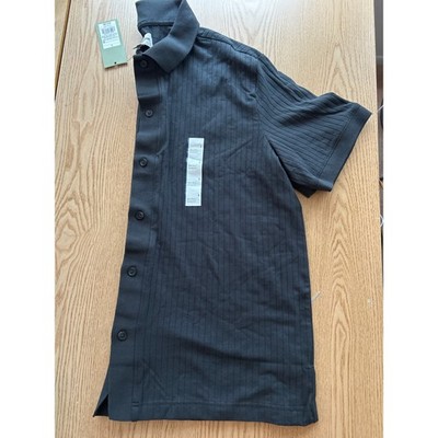 New Men Goodfellow Short Sleeve Polo Shirt Standard Fit Zodiac Night Color Large